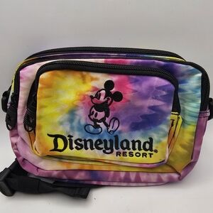 Disney Disneyland Resort Tie Dye Crossbody Fanny Pack Bag Mickey Mouse